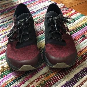 Cherry under armor sneakers